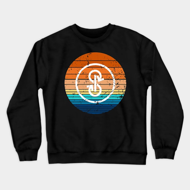 YFI DeFi Crypto Yearn Finance Cryptocurrency Vintage Sunset Crewneck Sweatshirt by BitcoinSweatshirts